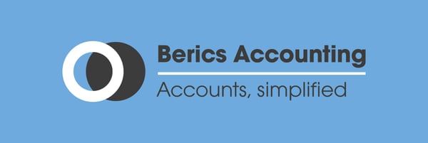 Berics logo - square - blue background-2