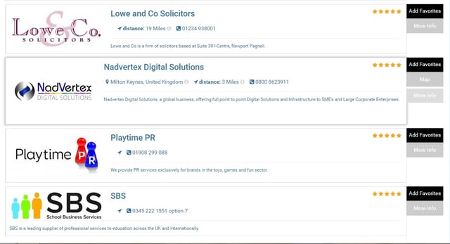 Screenshot of our internal directory