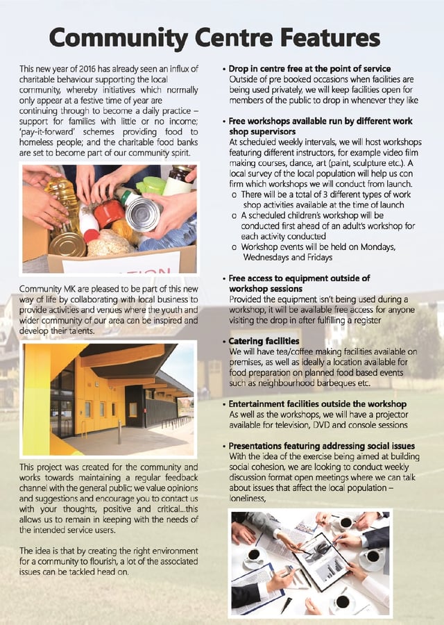 Community Centre features