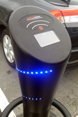 Electric car charging point, MK