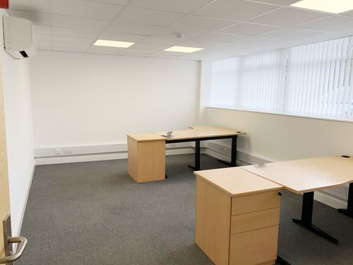 Ground floor office with window and climate