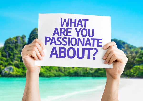 What Are You Passionate About? card with beach background-1