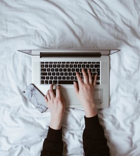 working in bed